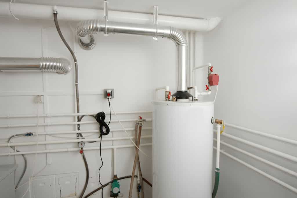 Boiler and pipes of the heating system of a house